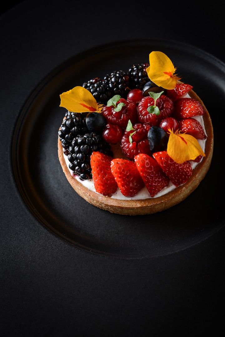 FRUITS ROUGES ET NOIRS en fine tarte...glace à la Vanille de Madagascar